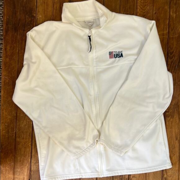 Vintage unisex Team USA US Olympic Committee Zip-Up fleece Jacket size Large - Picture 1 of 6